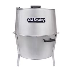 Old Smokey Products 21 in. Large Charcoal Grill Silver