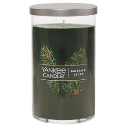 Yankee Candle Signature Green Balsam & Cedar Scent Pillar Candle 14.25 oz