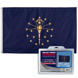 Valley Forge Indiana State Flag 0 in. H X 3 ft. W X 5 ft. L