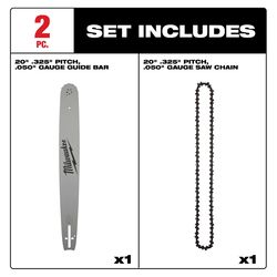 Milwaukee 20 in. Bar and Chain Combo 78 links
