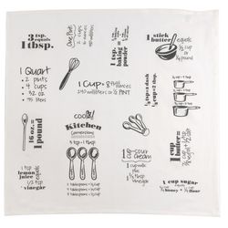 Kay Dee Cooks Kitchen Graphite Cotton Conversions & Equivalents Krinkle Flour Sack Towel 1 pk