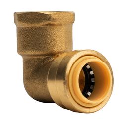 QuickFitting Push to Connect 1/2 in. PF Brass 90 Degree Elbow