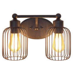 Lalia Home Black 2 lights LED Vanity Light Wall Mount