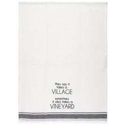 Karma Milo Black/White Cotton Takes A Village Tea Towel 1 pk