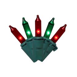 Celebrations Classic LED T5 Green/Red 100 ct String Christmas Lights 24.75 ft.