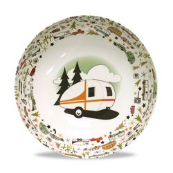 Camp Casual Multicolored Melamine Vintage RV Serving Bowl 11.8 in. D 3 pc