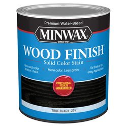 Minwax Wood Finish Water-Based Solid True Black Water-Based Wood Stain 1 qt