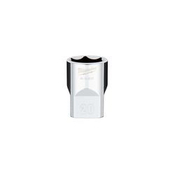 Milwaukee 20 mm X 1/2 in. drive Metric 6 Point Standard Deep Socket 1 pc