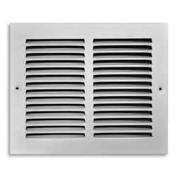 Tru Aire 8 in. H X 10 in. W 1-Way Powder Coat White Steel Return Air Grille
