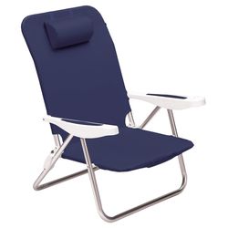 Picnic Time Oniva 6-Position Navy Blue Recliner Backpack Chair