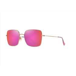 Maui Jim Lipine Sunglasses Women's Shiny Rose Gold Frame Maui Sunrise Lens Polarized