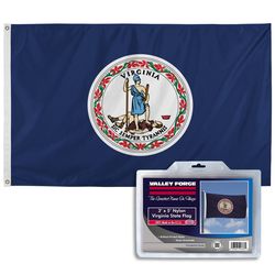 Valley Forge Virginia State Flag 0 in. H X 3 ft. W X 5 ft. L