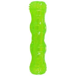 Hyper Pet Dura-Squeaks For Dog Green TPR Stick Dog Toy Medium