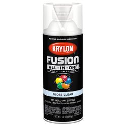 Krylon Fusion All-In-One Gloss Clear Paint+Primer Spray Paint 12 oz