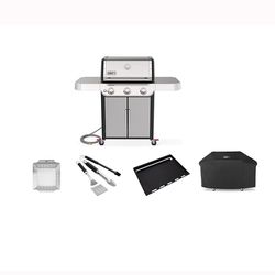 Weber Genesis S-315 NG Grill Bundle: Grill, Cover, Griddle, Tools, Basket