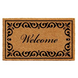 Home & More 1.42 ft. W X 2.42 ft. L Multi-color Breaux Welcome Coir Door Mat