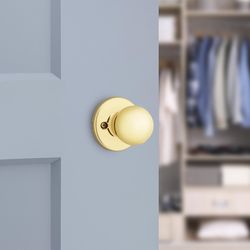 Kwikset Polo Polished Brass Dummy Knob