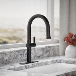 Kohler Kotor One Handle Matte Black Pull-Down Kitchen Faucet