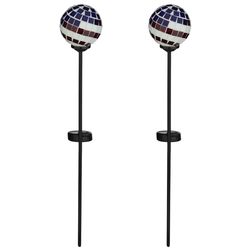 Regal Art & Gift Multicolored Glass/Metal 24 in. H X 3.75 in. L Solar Garden Stake