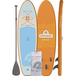 Retrospec Weekender 2 PVC Inflatable Creamsicle Paddle Board Kit 6 in. H X 10 ft. W X 32 in. L