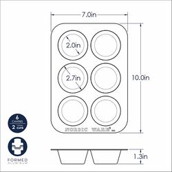 Nordic Ware Naturals 7 in. W X 10 in. L Muffin Pan