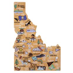 Totally Bamboo Fish Kiss 10.5 in. L X 15 in. W X 0.63 in. Bamboo Idaho Serving & Cutting Board