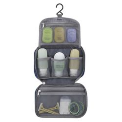 Travelon Black Toiletry Bag 5.5 in. H X 9 in. W