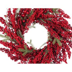 Celebrations 24 in. D Unlit Berry Wreath