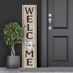 P Graham Dunn Multicolored Wood 47 in. H X 10.5 in. L X 0.75 in. W Welcome Porch Sign