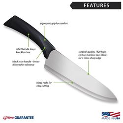 Rada Cutlery Anthem 9 in. L Stainless Steel Chef's Knife 1 pc