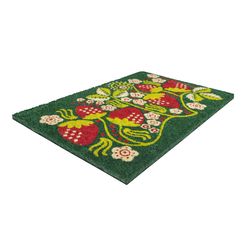 Entryways 30 in. W X 18 in. L Multi-Color Strawberry Vines Coir Door Mat