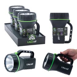 LitezAll 200 lm Black LED Flashlight Lantern