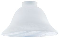 Westinghouse Wide Bell White Glass Fan/Fixture Shade 1 pk