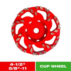 Diablo 4-1/2 in. D X 5/8-11 in. Masonry Cup Wheel 1 pk