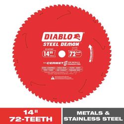 Diablo Steel Demon 14 in. D X 1 in. Medium Metal Cermet Circular Saw Blade 72 teeth 1 pk