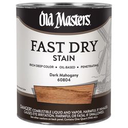 Old Masters Professional Semi-Transparent Dark Mahogany Oil-Based Alkyd Fast Dry Wood Stain 1 qt