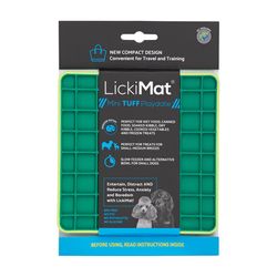 LickiMat Mini Tuff Playdate Green Plastic Slow Feeder For Dogs