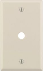 Leviton Almond 1 gang Thermoset Plastic Cable/Telco Wall Plate 1 pk