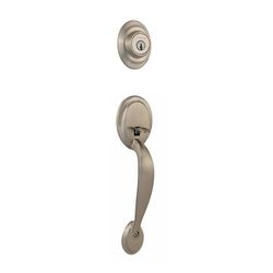 Kwikset Satin Nickel Zinc Outside Trim Handleset