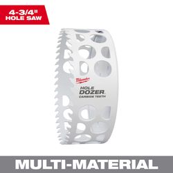 Milwaukee Hole Dozer 4-3/4 in. Carbide Tipped 5.938 in. L X 5/8 in. D Hole Saw