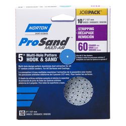 Norton ProSand 5 in. Zirconia Alumina Hook and Loop H831 Sanding Disc 60 Grit Coarse 10 pk