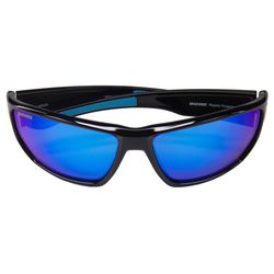 Seachoice Rapids Sunglasses Unisex Shiny Black Frame Blue Mirror Lens Polarized