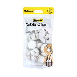 Wrap-It 1 in. L White Plastic Cable Clip