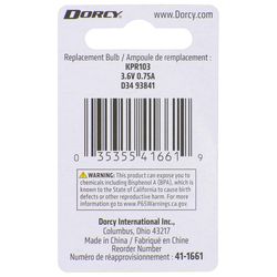 Dorcy 3D Clear Krypton Flashlight Bulb 3.6 V Bayonet Base