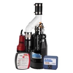 The Basement Watchdog 1/3 HP 3,720 gph Cast Iron Dual Reed Switch AC Backup Sump Pump 10 ft³