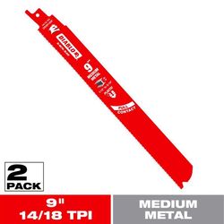 Diablo Steel Demon 9 in. Bi-Metal Dual Tooth Reciprocating Saw Blade 14/18 TPI 2 pk