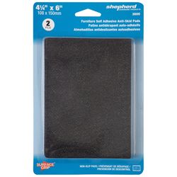 Shepherd Hardware Foam Self Adhesive Anti-Skid Pad Black Rectangle 4-1/4 in. W X 6 in. L 2 pk
