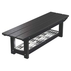 Breeo X Series Black HDPE Outdoor Bench 17 in. H X 60 in. L X 17.5 in. D