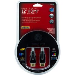 GE Ultra Pro 12 ft. L HDMI Cable With Ethernet HDMI