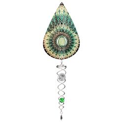 Spinfinity Designs Stainless Steel 14 in. Glow Teardrop Wind Spinner Mini Set